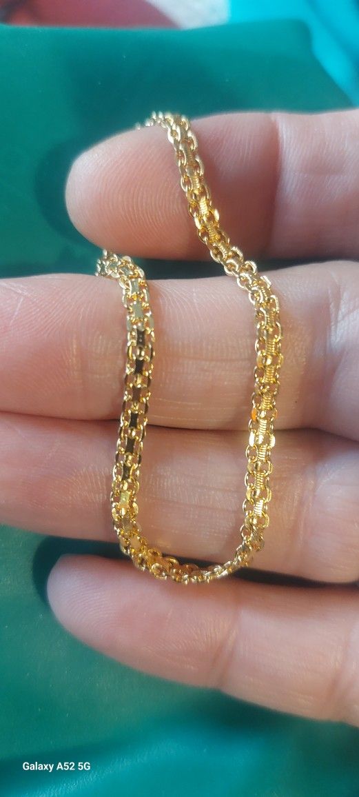 6.5" Dainty Vermeil 925 Bracelet Signed Italy