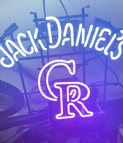 Man Cave Jack Daniel’s Colorado Rockies Neon Sign