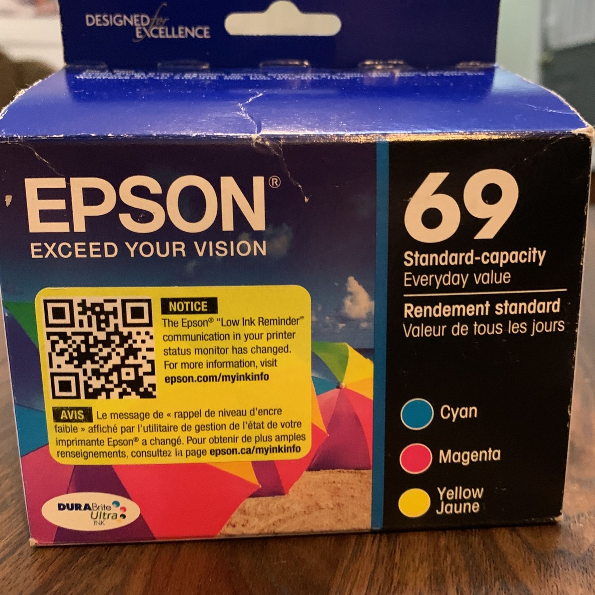 Epson 69 Color Combo Pack (cyan,magenta and yellow jaune)