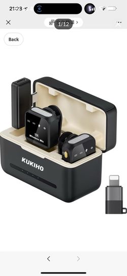 Brand new in box Wireless Lavalier Microphone for iPhone iPad Android With Charging Case 80h Battery Life, Noise Cancellation, 164ft Range Plug-Play C