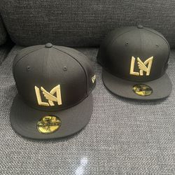 LA FC gold & Black New Era Fitted Hats