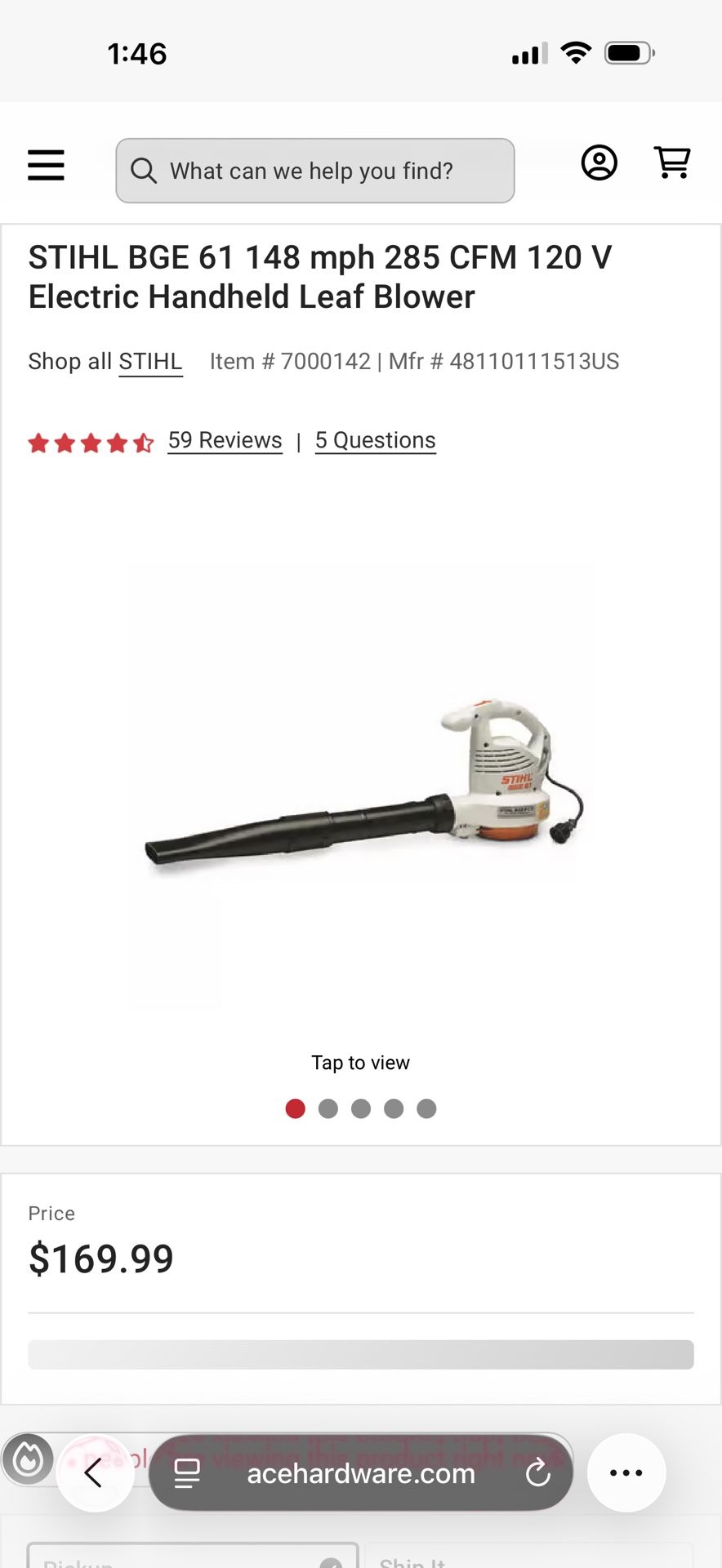 Still Leaf Blower Practically New Electric 