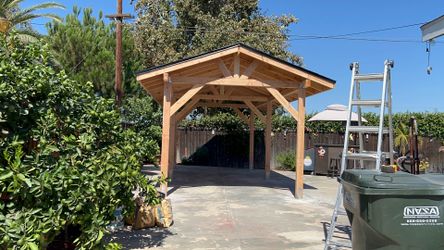 Wood pavilion gazebo