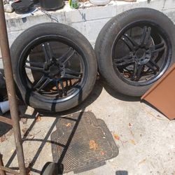 17" Custom UNIVERSAL Rims  And Tires (2)