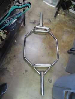 Used Chrome 45lb HEX BAR