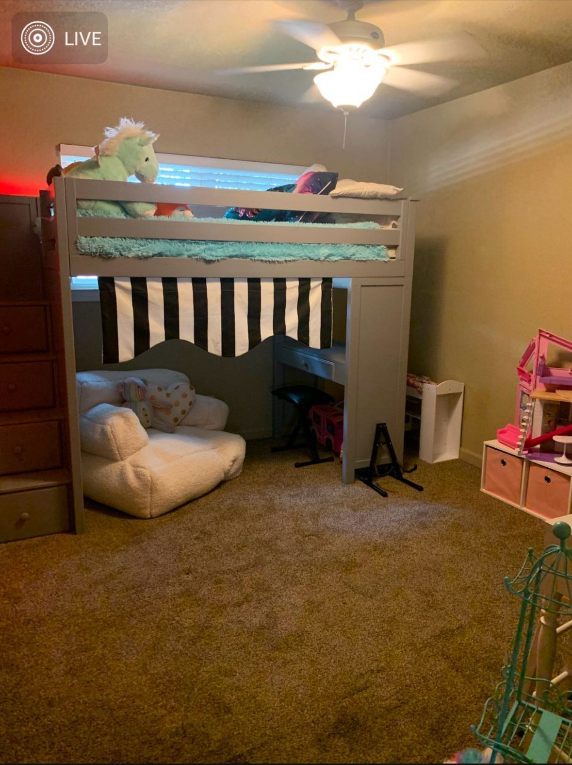 Twin Size loft Bed With Stairs