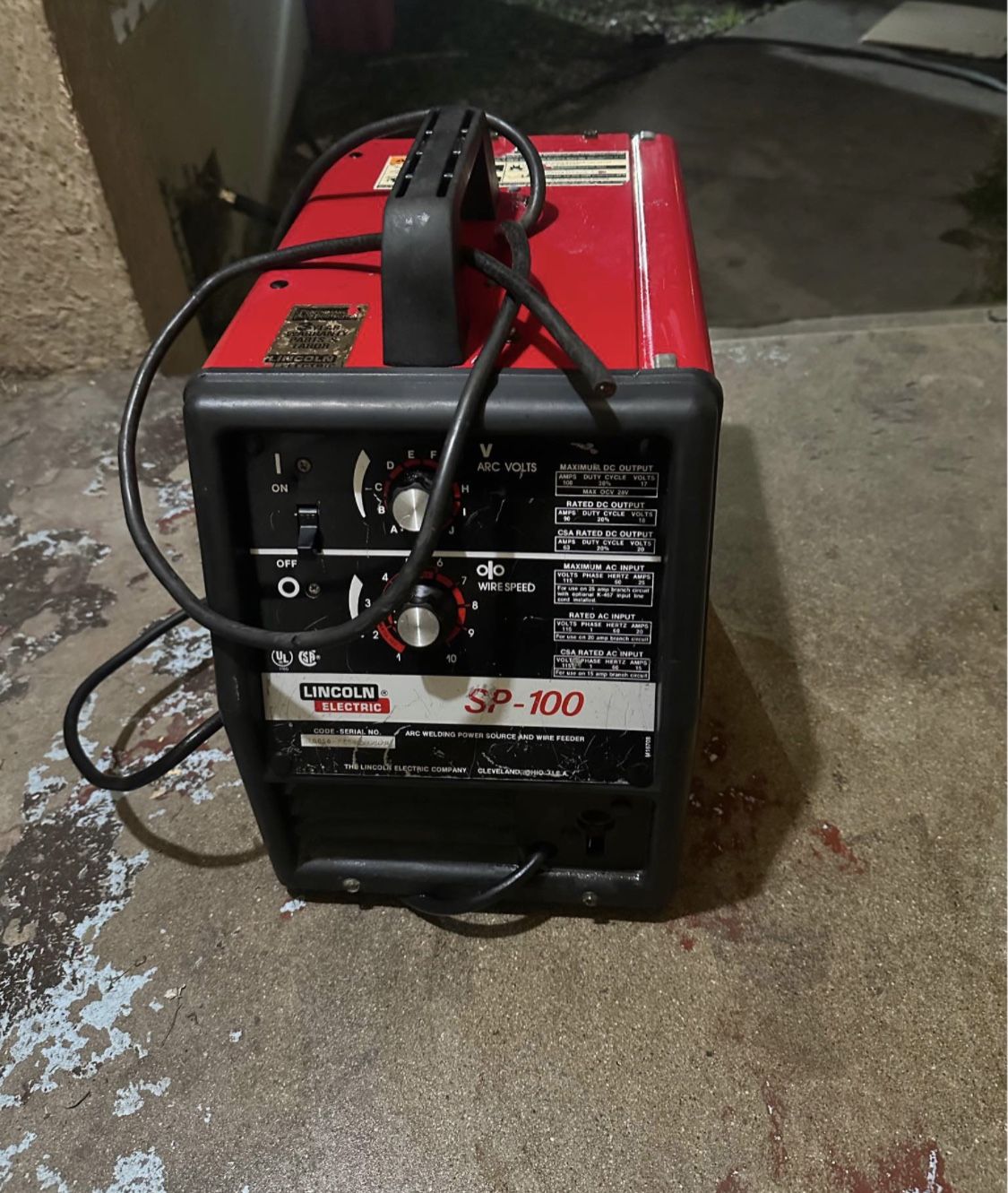 Lincoln Idealarc SP-100 115V Arc Welder