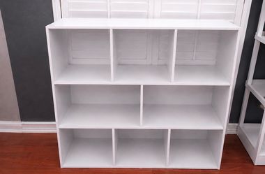 White Cube Storage Bookcase Shelf Unit