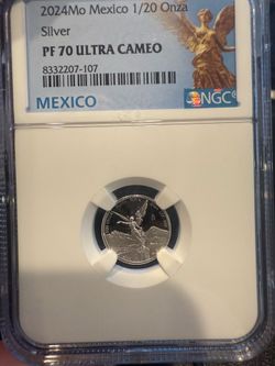 2024Mo Mexico Silver 1/20 Onza PF 70 ULTRA CAMEO