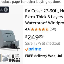 DenForste RV Cover 27-30ft Heavy Duty 8 Layer Anti-UV Weather Proof! NEW! 