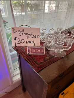 American Fostoria Candle Holders