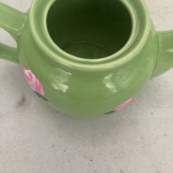 Old Amsterdam Pottery Works Lime Green Tea Pot