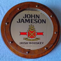 John Jameson Irish Whiskey Mirror With Studs