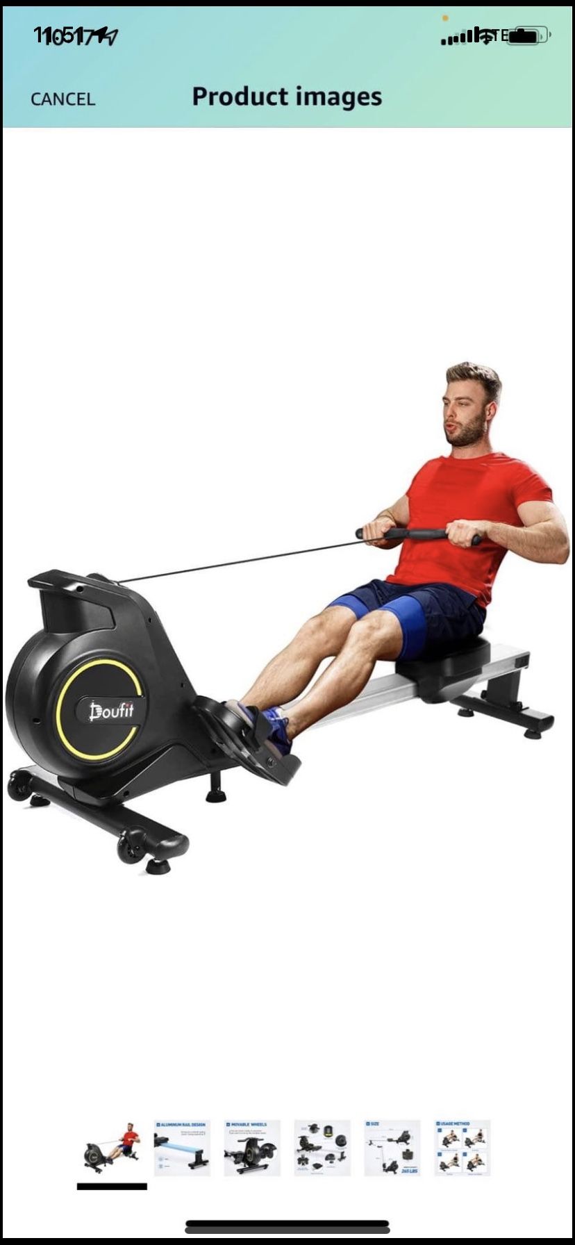 Rowing Machines for Home Use Foldable, Doufit RM-01 Magnetic Row Machine Exercise Equipment with Alu