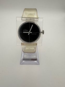 Vintage Château Mystery Dial Swiss Made Mechanical Hand Wind Lucite Watch E. Gluck