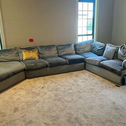 188"x102" Gray Couch