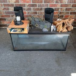 10 Gallon Aquarium With Items Shown  "
