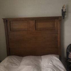 Vintage Fir Double Headboard And Footboard Set