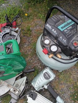 Skill saw- framing gun - 10"miter saw- compressor