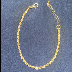 $50 Rope Bracelet 18k Gold Plated