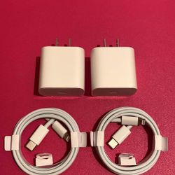 2 Brand New 20Watts Original Apple IPhone C-Type Fast Chargers