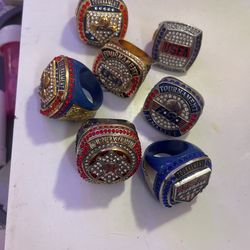 Final Reduction!!! 7pc. Lot Of Collectable Champions Tournament USFA Rings