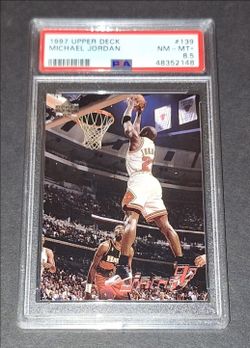 🔥Michael Jordan Card Chicago Bulls 1995 Upper Deck Jams '97 #139 PSA 8.5🔥