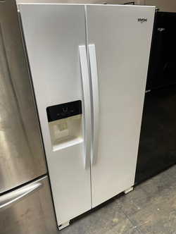 Whirlpool Side‑by‑Side Fridge – White, Ice/Water Dispenser