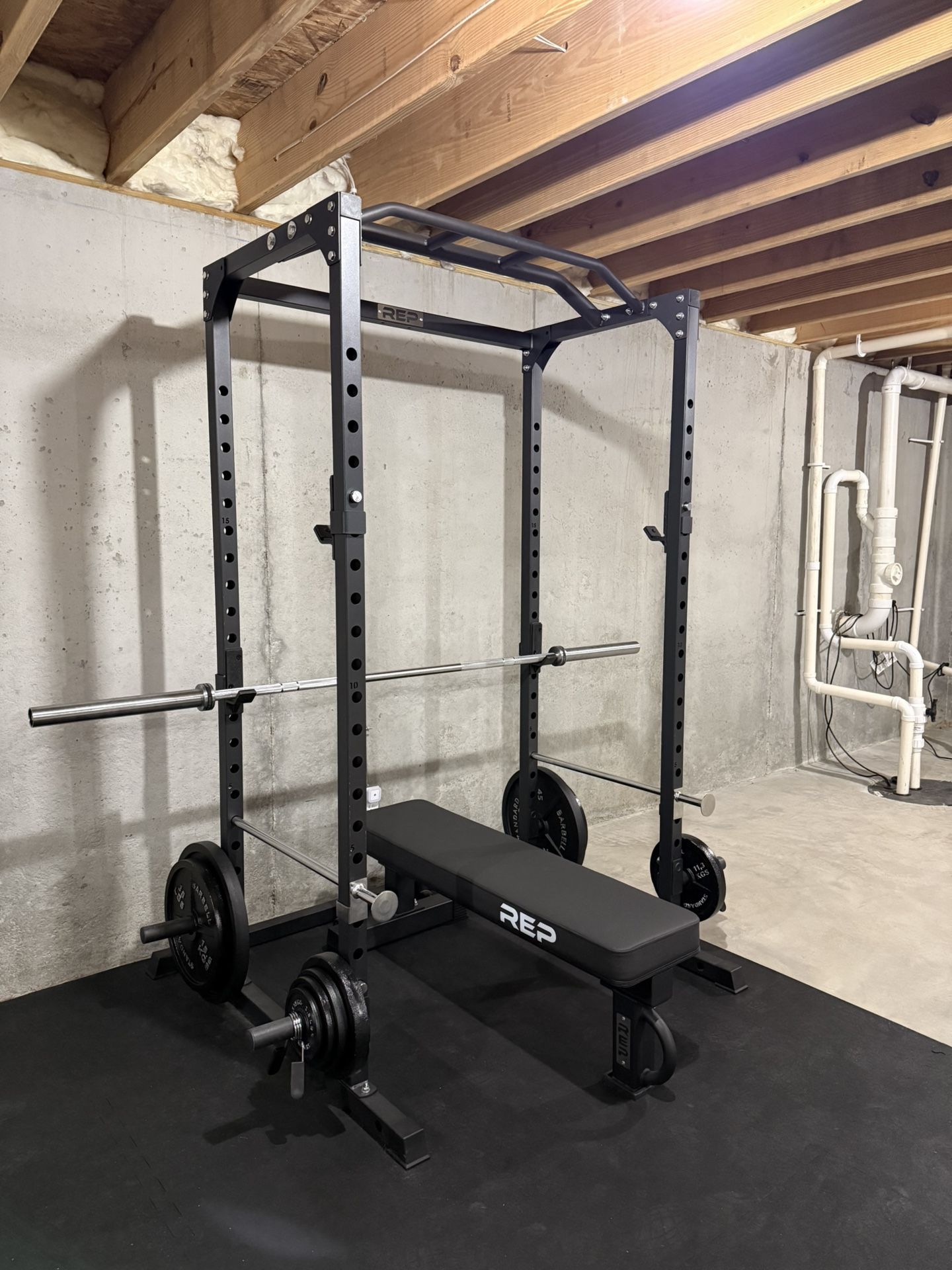 REP Fitness Power Rack Squat and Bench FULL SET