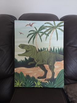Dinosaur Bedroom Decor Wall Art Prints, Gift Idea for Nursery and Kids Room Poster Wall Art, Watercolor Dinosaur Boys Room Decor, Framed Wall Art Post