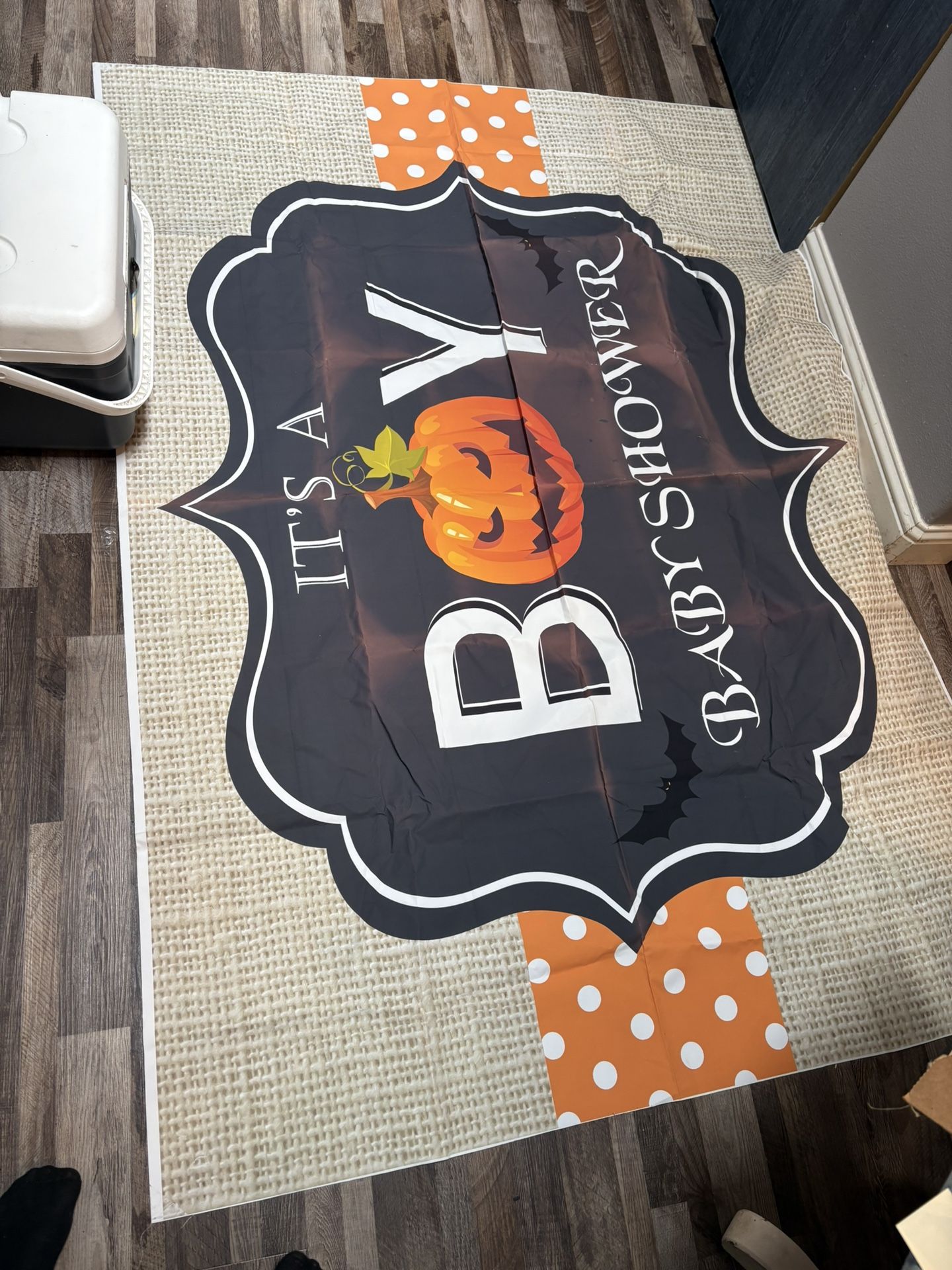 Boy Baby Shower Halloween Backdrop