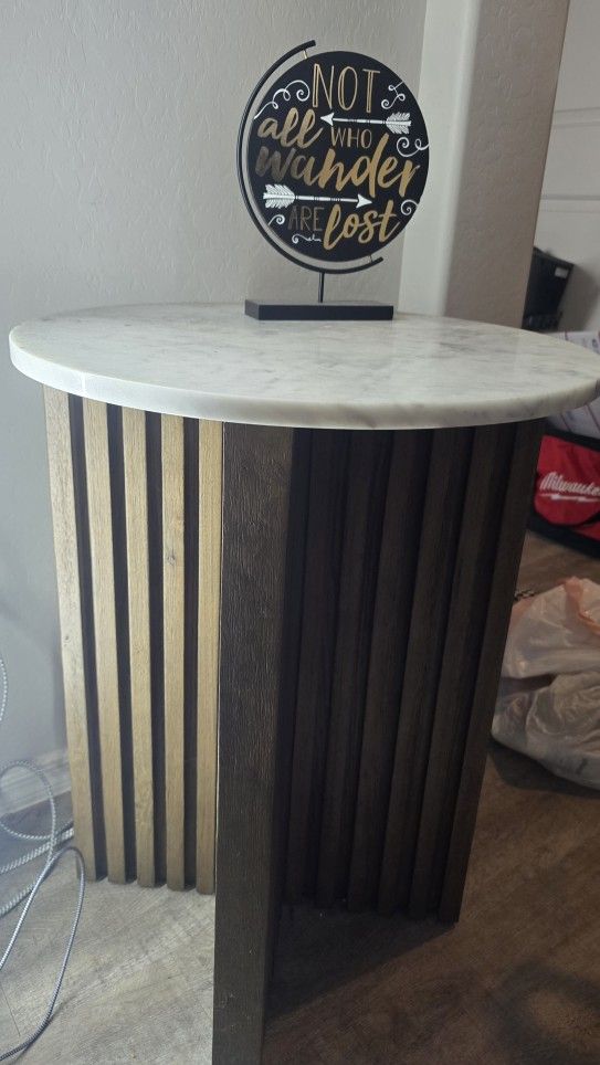 Modern Marble Top End Table