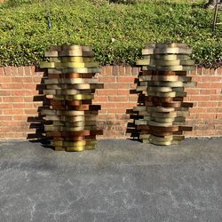 Bronze metal wall sculpture