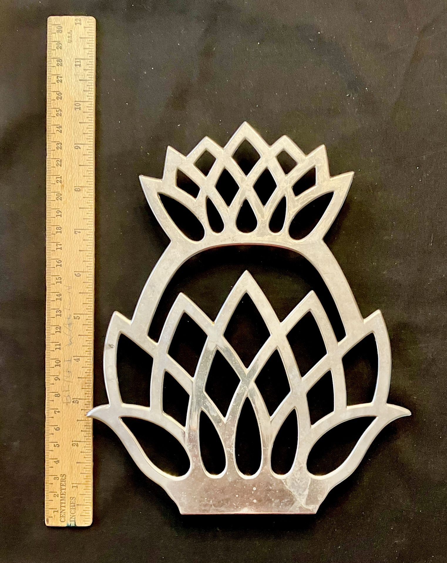 Vintage Mid 1970’s Silver Plated Pineapple Trivet