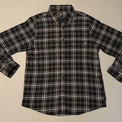 Dickies Men’s Plaid Button Up Flannel Shirt Like New VNDS