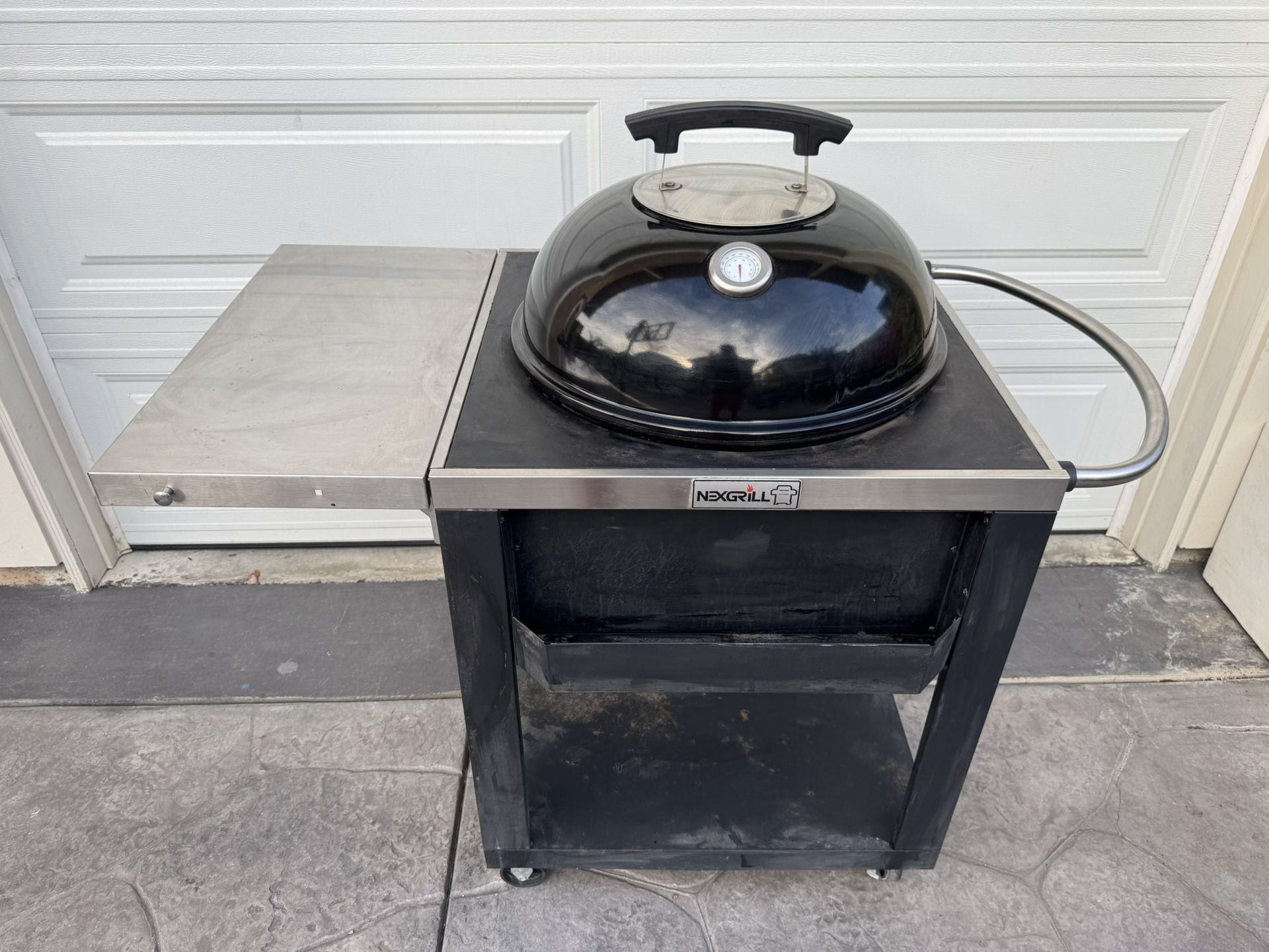 Nexgrill 22" Charcoal Grill with Table Cart and Side Table
