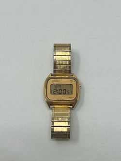 Vintage Seiko Digital Watch – Gold-Tone with Speidel USA Expandable Band