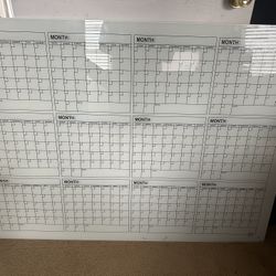 Glass Whiteboard Calendar Yearly Planner White Board Calendar Dry Erase  Board 34”x46” for Sale in Homestead, PA - OfferUp