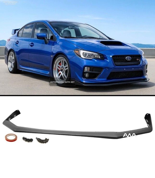 Fits 15-21 Subaru WRX STI 1 Piece CS Style Front Bumper Lip Splitter PU