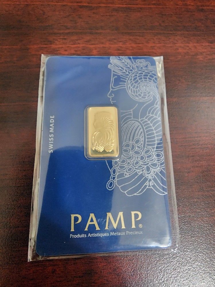 2.5 Gram PAMP Suisse Lady Fortuna Gold Bar in Assay