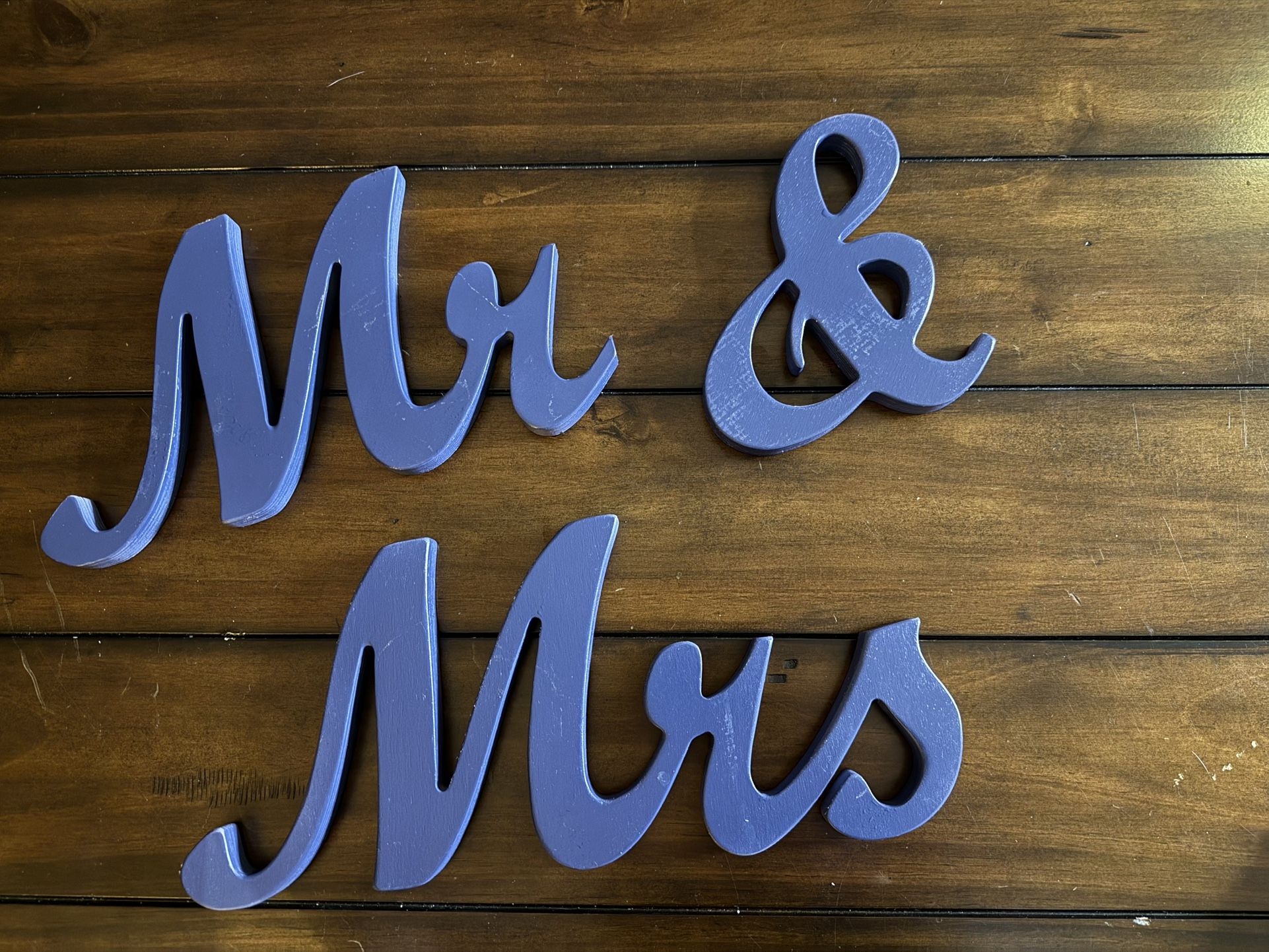 Mr And Mrs Wooden Letters