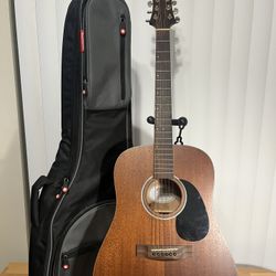 Acoustic Guitar w/ Case and Guitar Stand