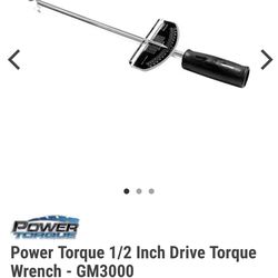Power Torque 1/2 Inch Drive Torque Wrench - GM3000