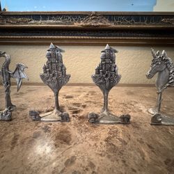 Gallo Pewter Unicorn Dragon Castle Photo Holder