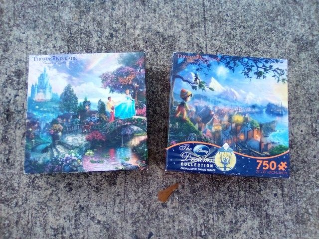 Lot Of 2 Jigsaw Puzzles Thomas Kinkade