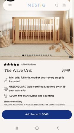 3 in 1 wave crib no mattress