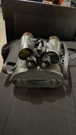 Vintage Military-Style Binoculars with Case