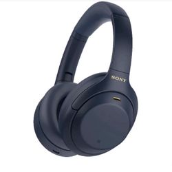 Navy Sony WH-1000XM4 wireless headphones   
