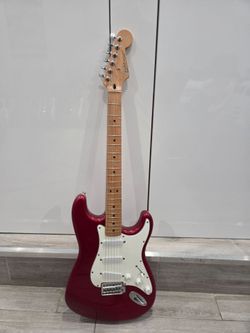 Rare Vintage 1991 Fender stratocaster guitar red David Gilmour style  MIM