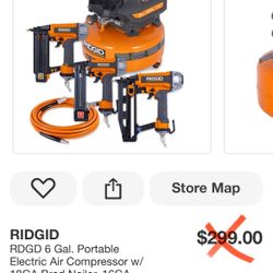 Ridgid Combo Nailers And Compressor